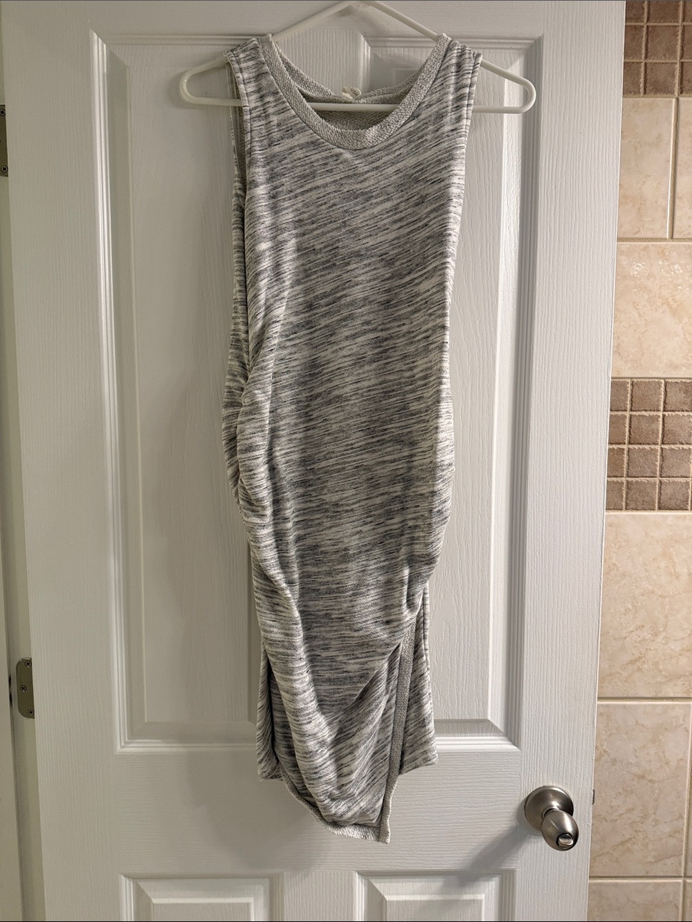 Pinkblush Maternity Heathered Gray Sleeveless Knit dress